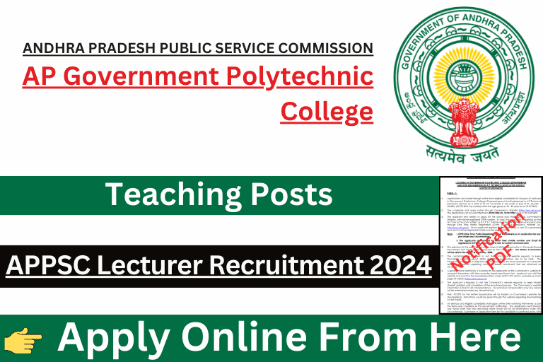 APPSC Lecturer Recruitment 2024 1