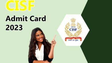 Admit Card CISF Constable 2023 -Fireman 1150 Posts Hall Ticket