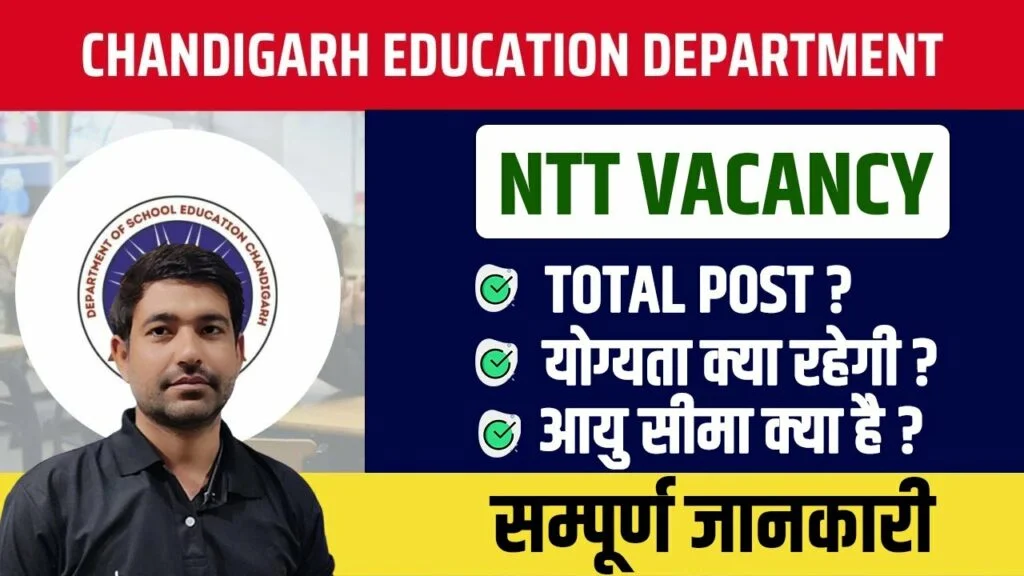 Chandigarh NTT Recruitment 2024 Notification for 100 Posts | Online Form