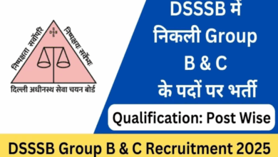 DSSSB Recruitment 2025 Notification for 2119 Posts