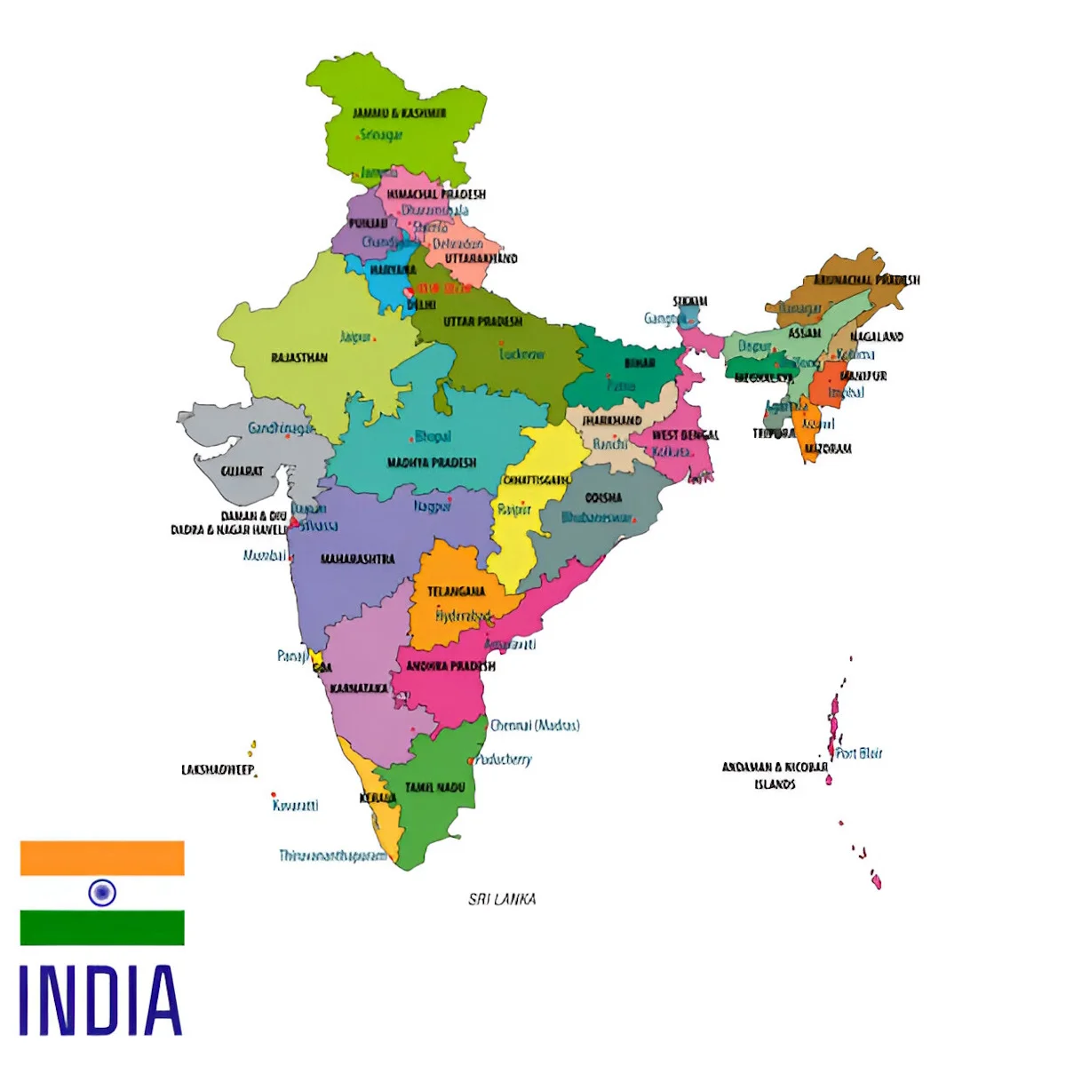 India Largest Country in World by Area