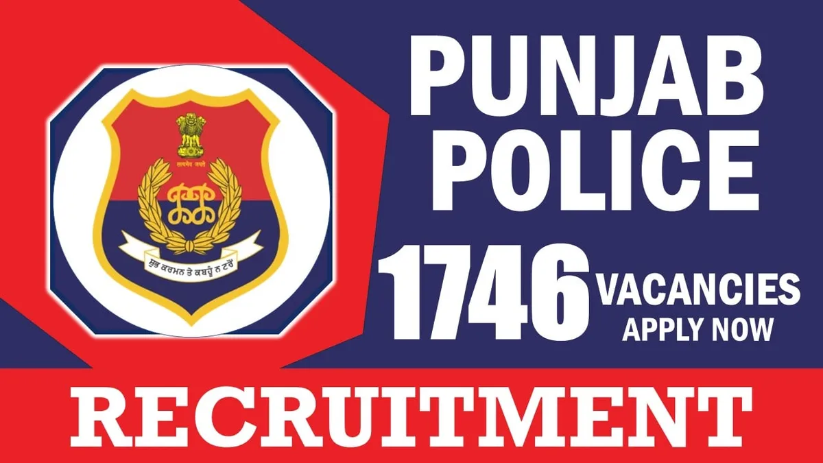 Punjab Police Recruitment 2024 for 1746 seats 1