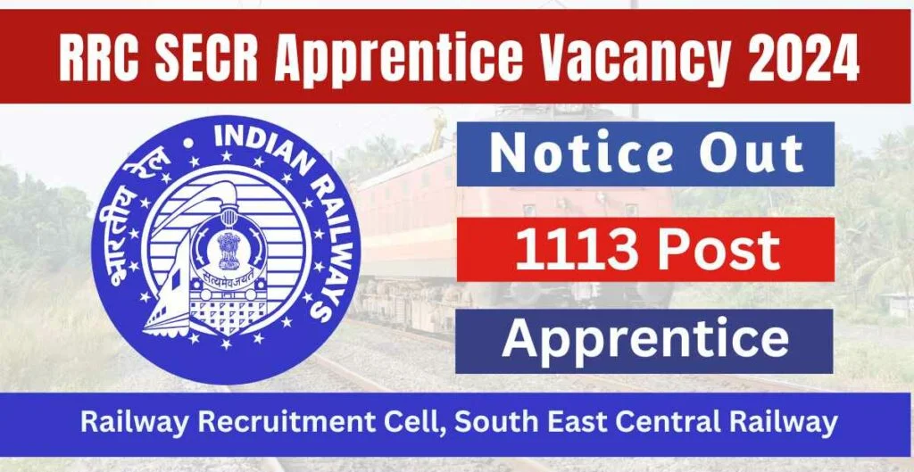 SECR Raipur Trade Apprentice Jobs Notification 2024 for 1113 Posts | Online Form