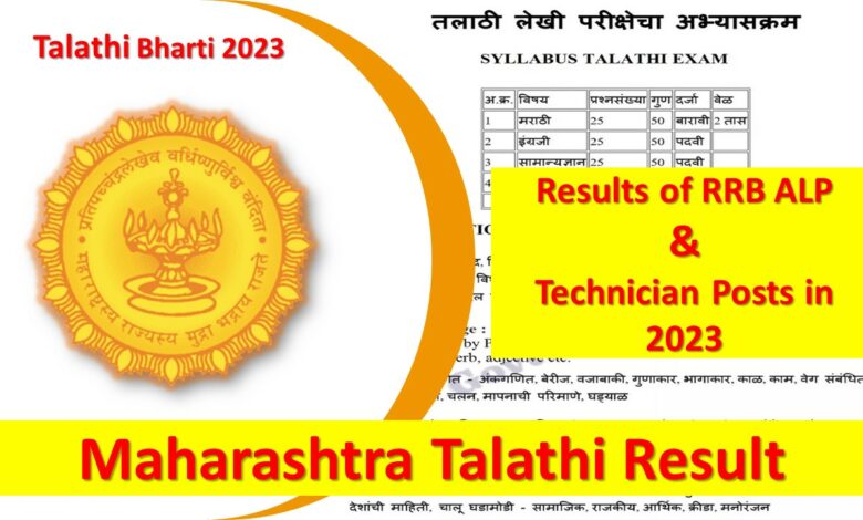 Results of RRB ALP & Technician Posts in 2023