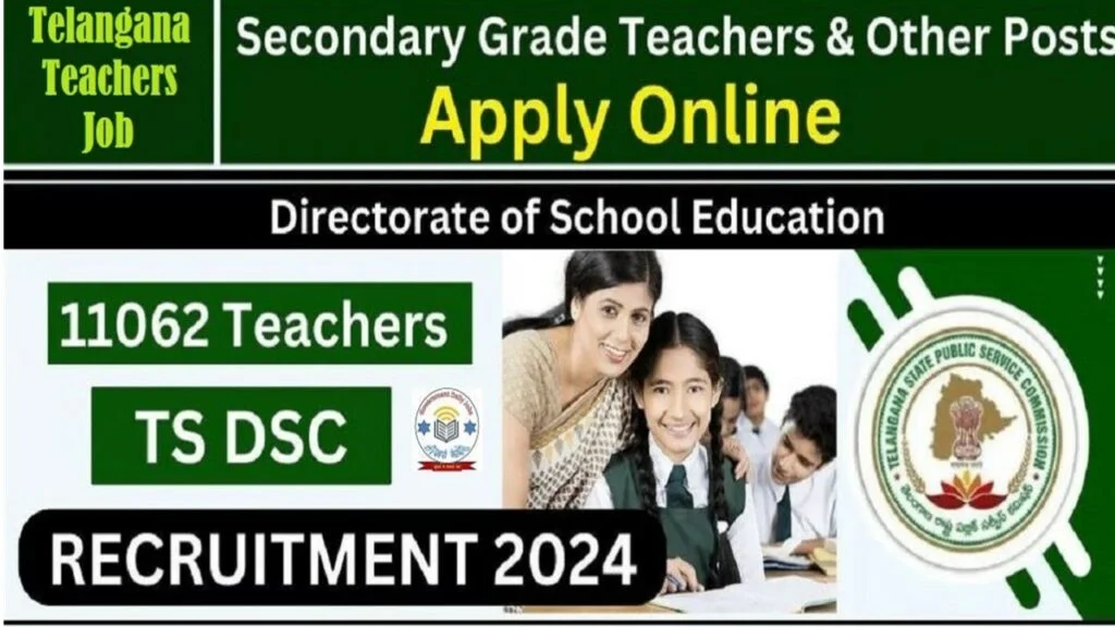 Directorate of School Education, Government of Telangana Reruitment – 11062 Secondary Grade Teachers (SGT), School Assistants, Language Pandits, Physical Education Teacher Posts – Apply Now