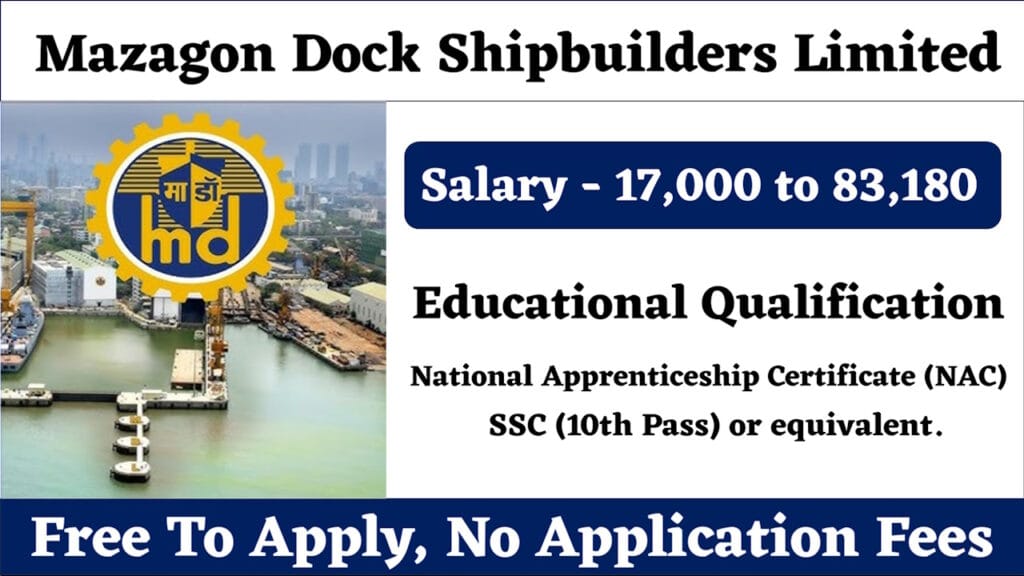 Mazagon Dock Shipbuilders Limited (MDL) Recruitment