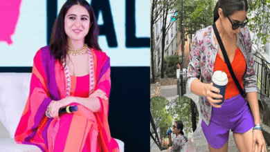 Sara Ali Khan Shines Bright In Orange And Purple Outfit In Paris - Check Pics