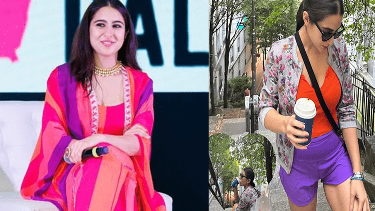 Sara Ali Khan Shines Bright In Orange And Purple Outfit In Paris ...
